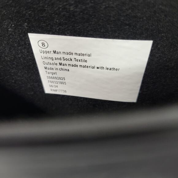 A New Day Boots Womens Size 8 Black Waterproof Mid Calf Rain Shoes Rubber Buckle - Picture 14 of 16